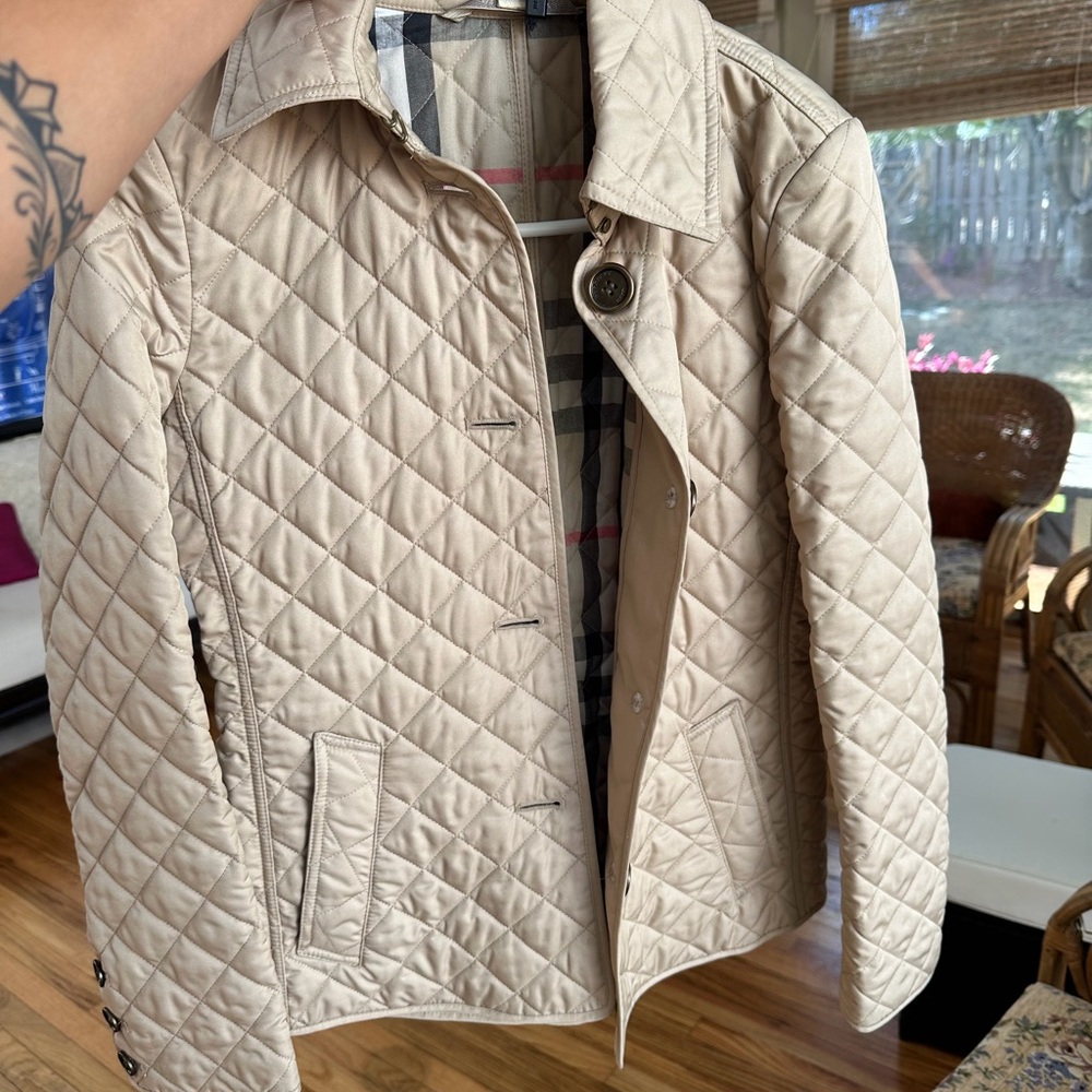 Burberry Beige Quilted Jacket